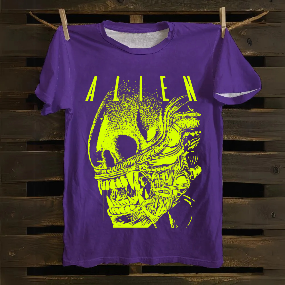 Unisex Vintage Cotton Alien Movie Poster Print T-Shirt
