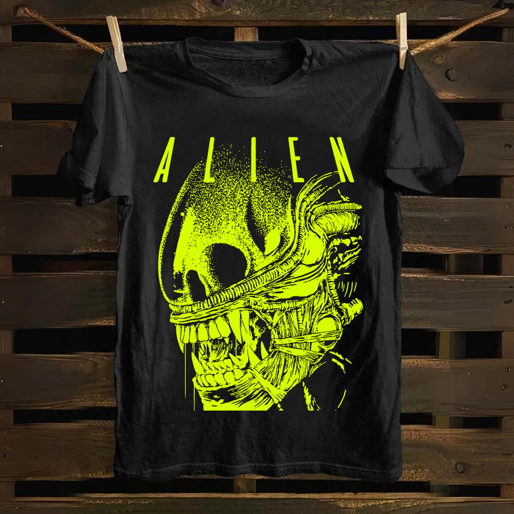 Unisex Vintage Cotton Alien Movie Poster Print T-Shirt