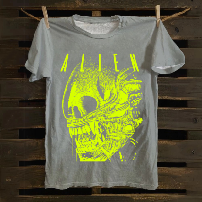 Unisex Vintage Cotton Alien Movie Poster Print T-Shirt