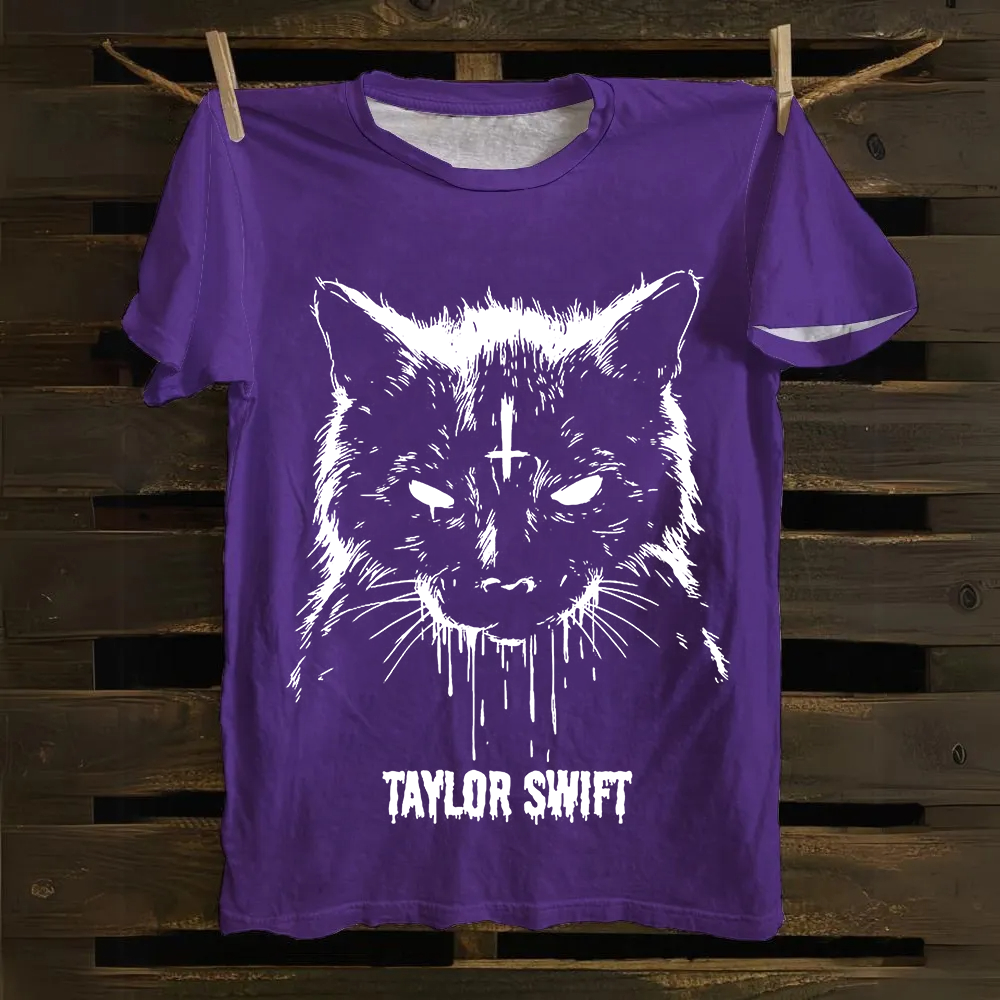 Unisex Vintage  Cotton Taylor Swift Singer T-Shirt