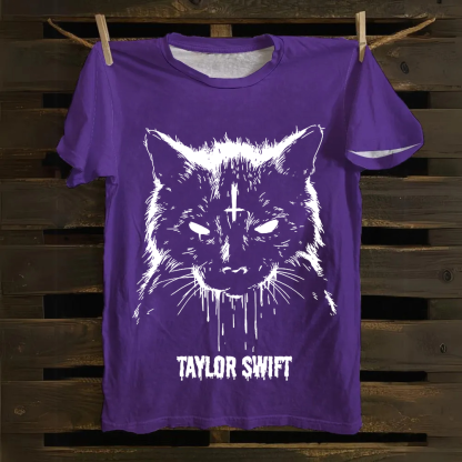 Unisex Vintage  Cotton Taylor Swift Singer T-Shirt