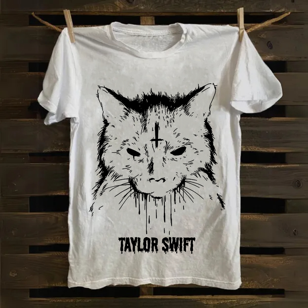 Unisex Vintage  Cotton Taylor Swift Singer T-Shirt