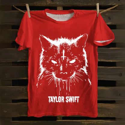 Unisex Vintage  Cotton Taylor Swift Singer T-Shirt