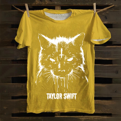 Unisex Vintage  Cotton Taylor Swift Singer T-Shirt