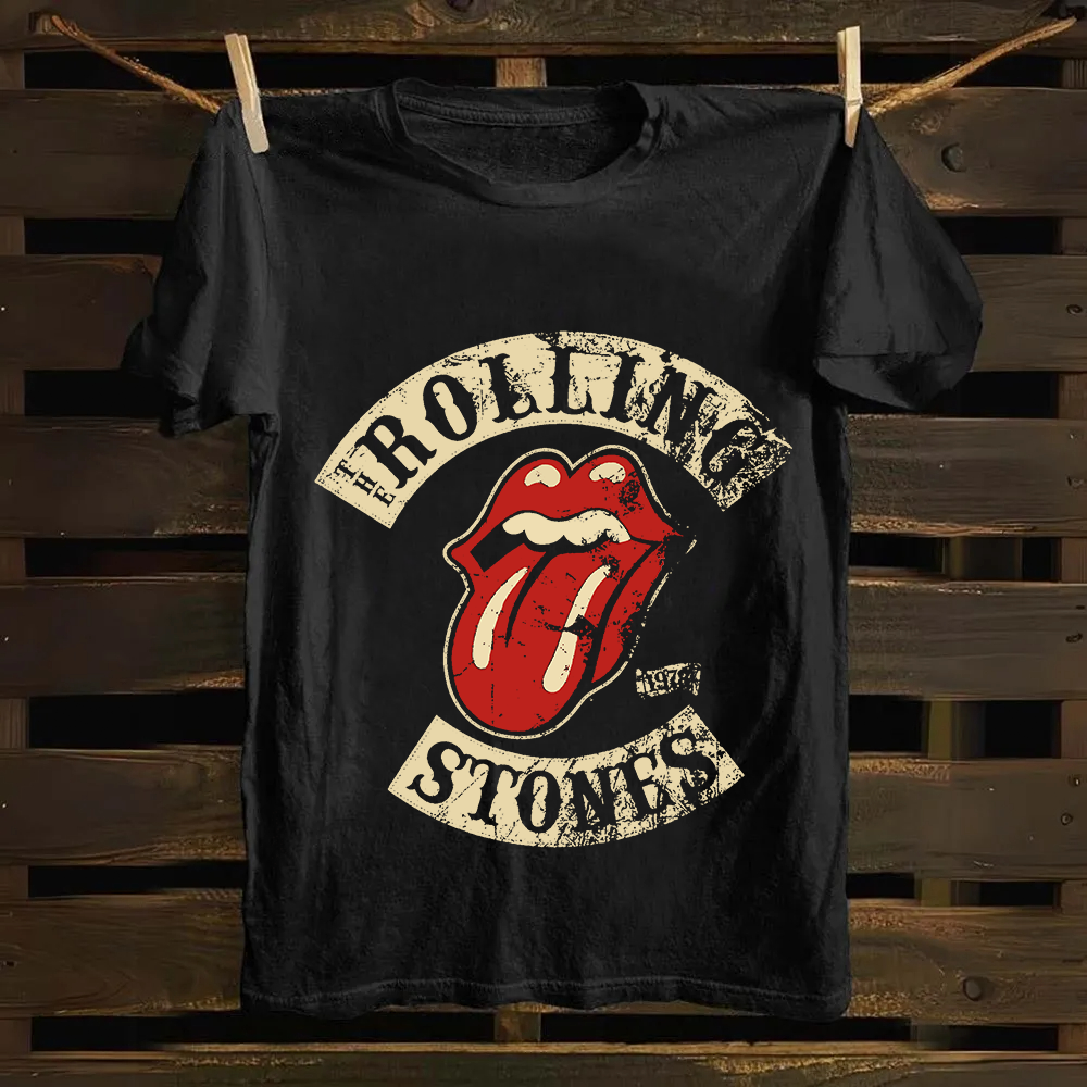Unisex Vintage Cotton Rolling Stones Rock Band T-Shirt