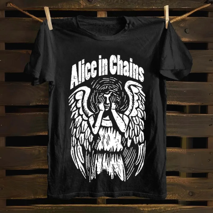 Unisex Vintage Cotton Alice In Chains T-Shirt