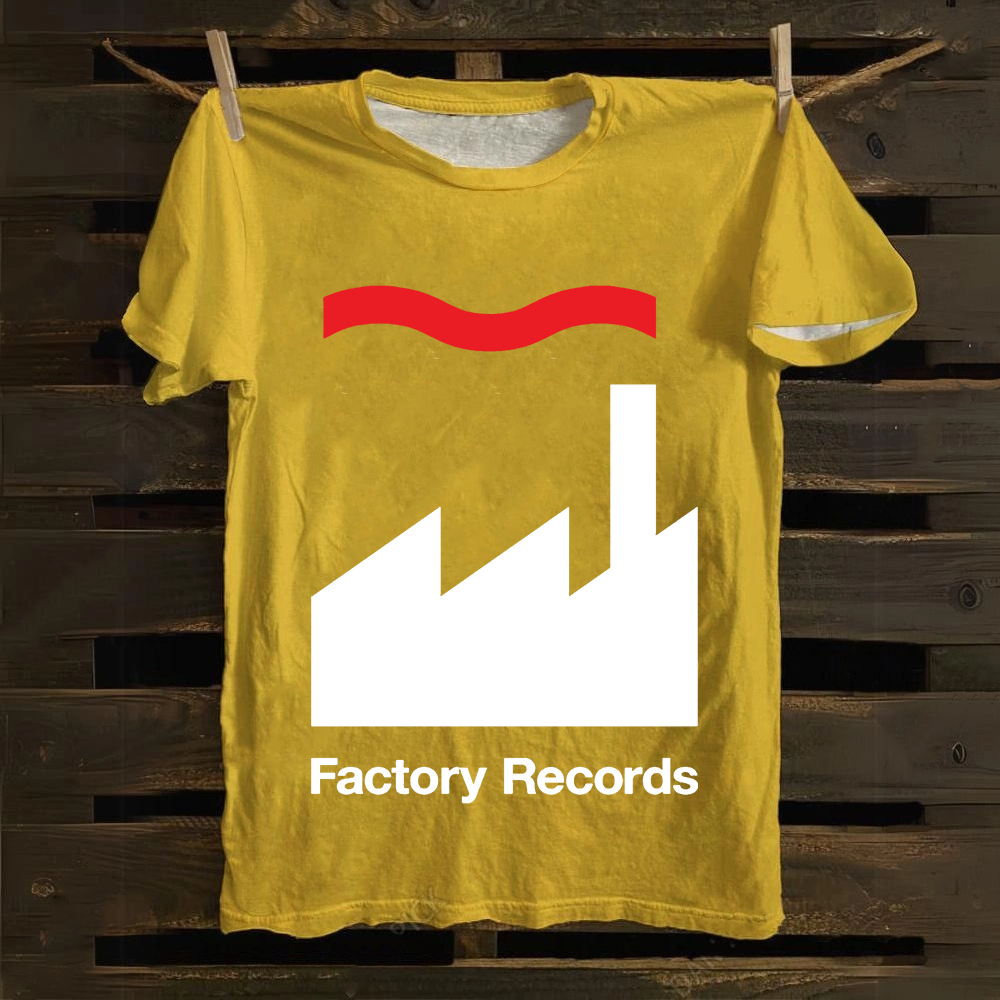 Unisex Factory Records Company Cotton T-Shirt