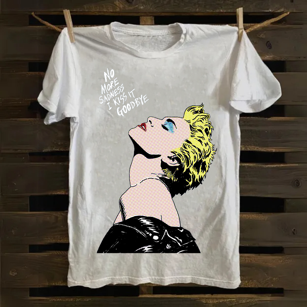 Listen to True Blue by Madonna Printed  Cotton T-Shirt