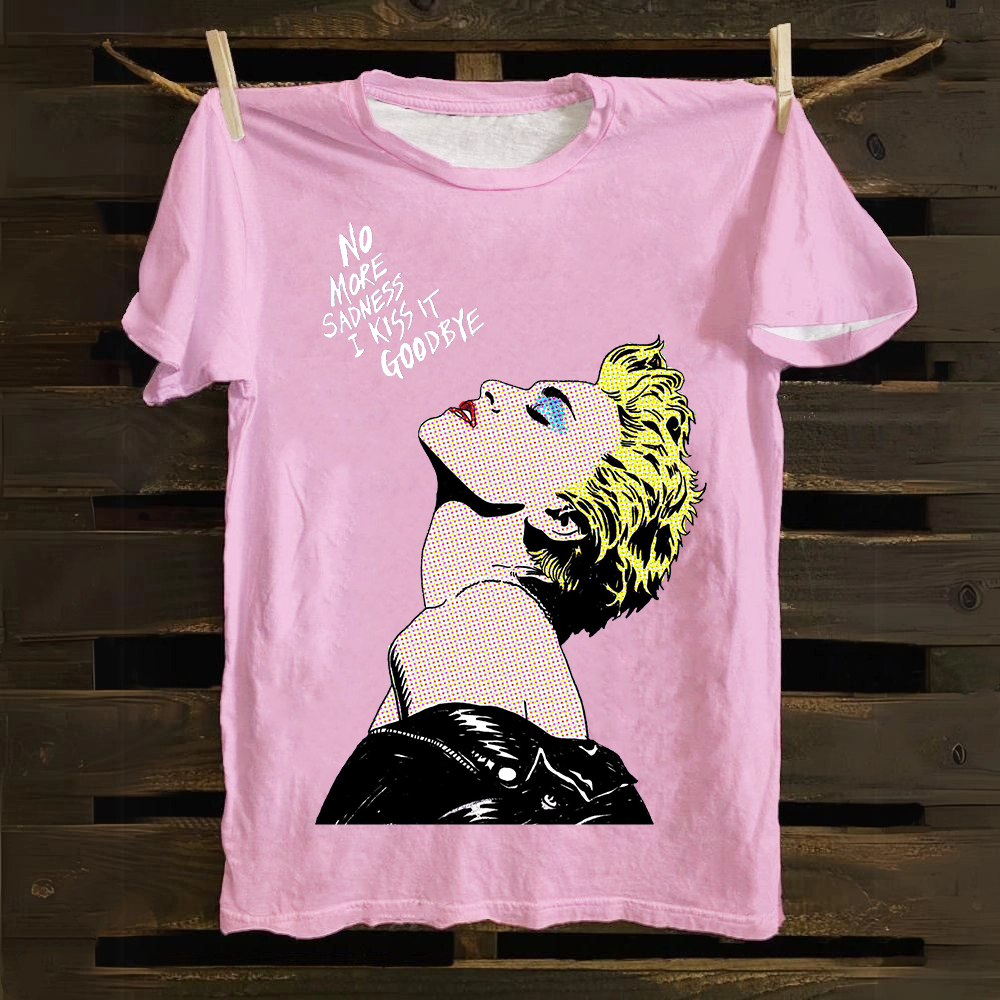 Listen to True Blue by Madonna Printed  Cotton T-Shirt