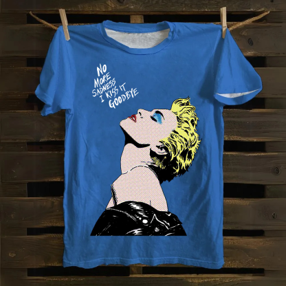 Listen to True Blue by Madonna Printed  Cotton T-Shirt
