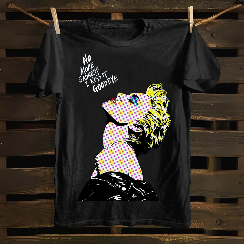 Listen to True Blue by Madonna Printed  Cotton T-Shirt