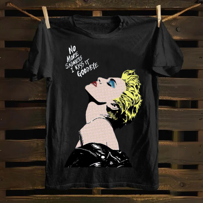 Listen to True Blue by Madonna Printed  Cotton T-Shirt