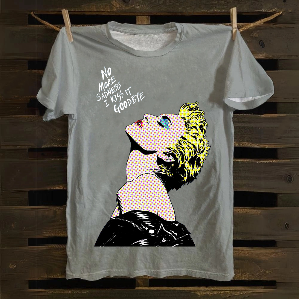 Listen to True Blue by Madonna Printed  Cotton T-Shirt