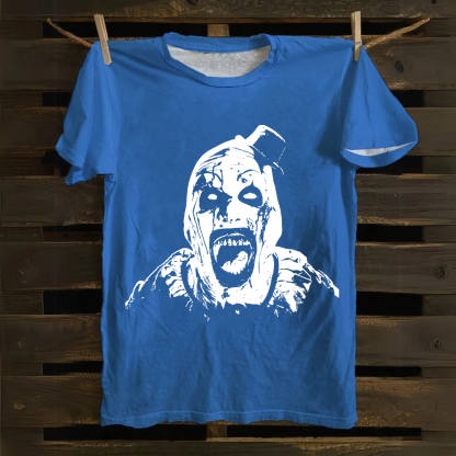 Unisex Vintage Cotton Terrifier 3 Art The Santa Clown T-Shirt