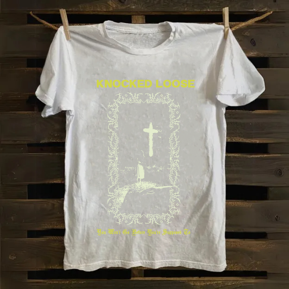 Unisex Vintage Cotton Knocked Loose Band T-Shirt