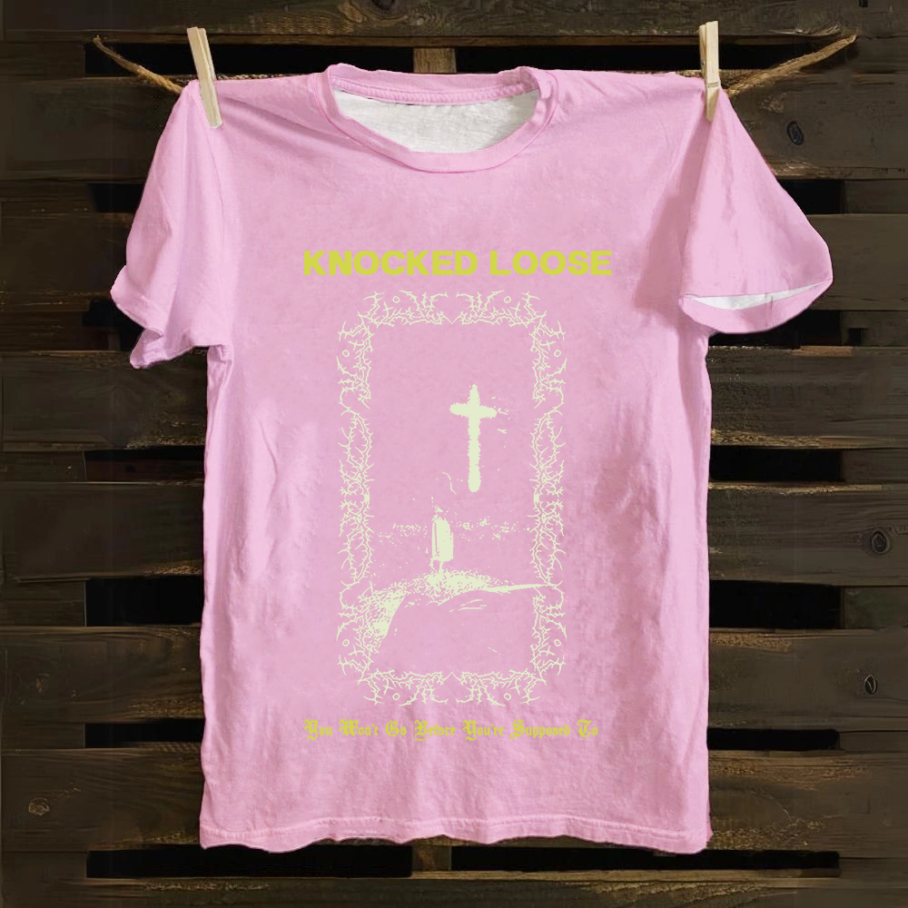 Unisex Vintage Cotton Knocked Loose Band T-Shirt