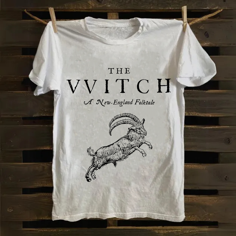 Unisex Vintage Cotton The Witch   T-Shirt