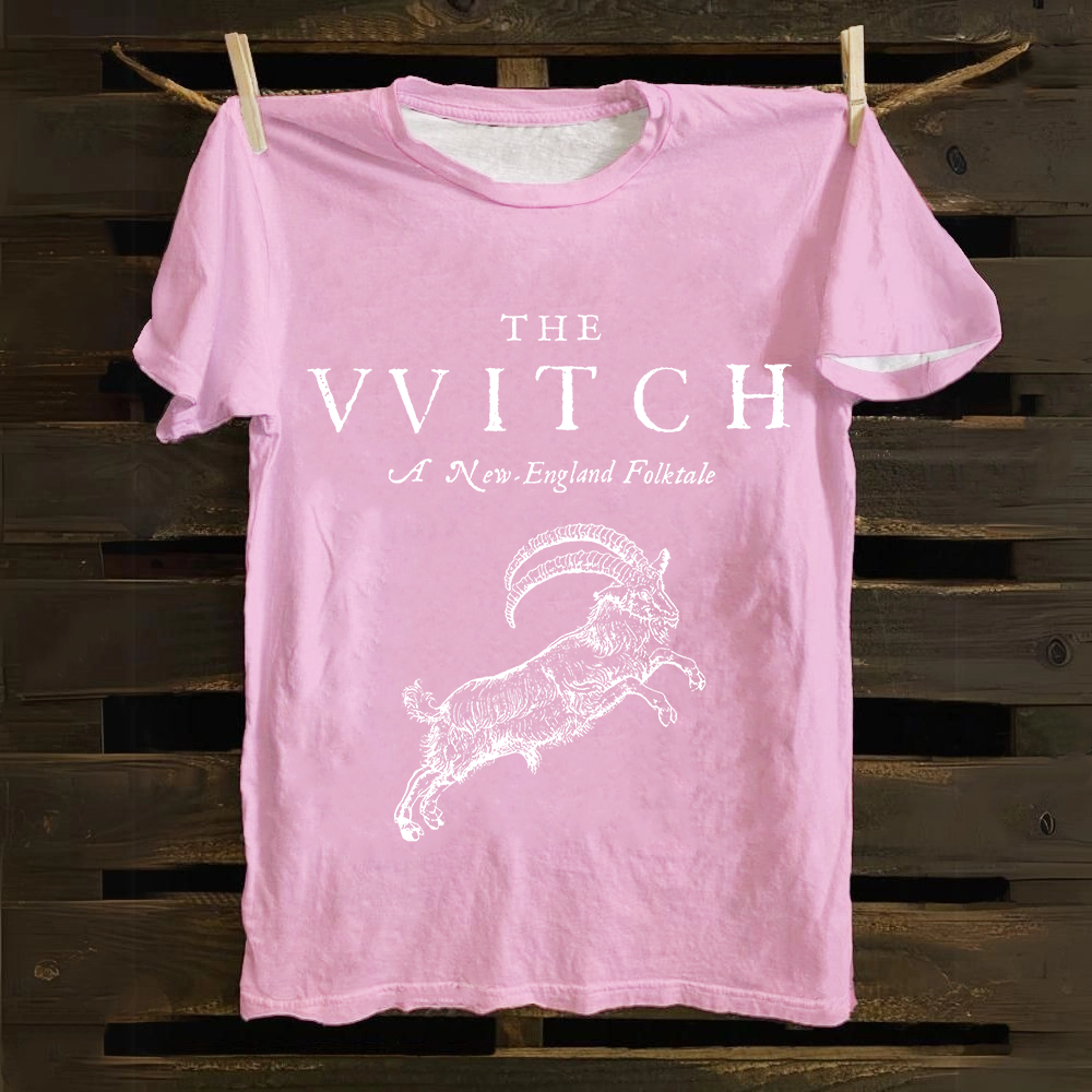 Unisex Vintage Cotton The Witch   T-Shirt