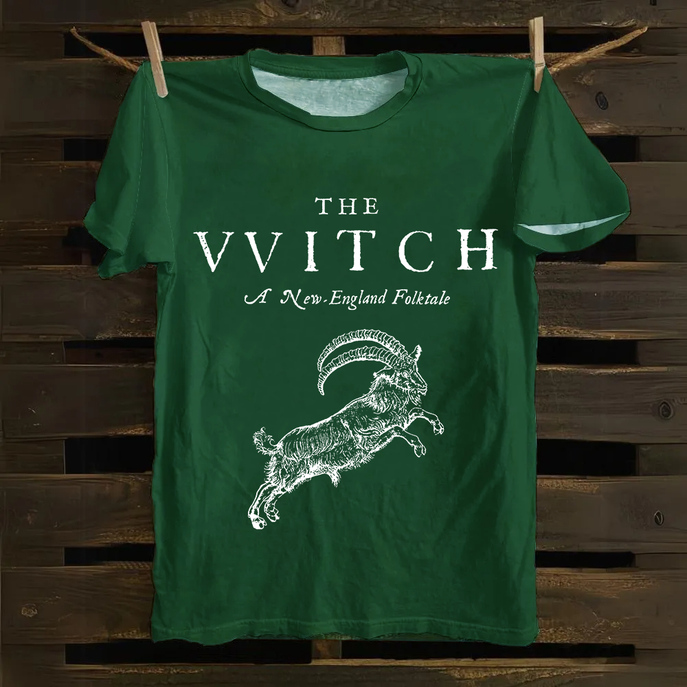 Unisex Vintage Cotton The Witch   T-Shirt