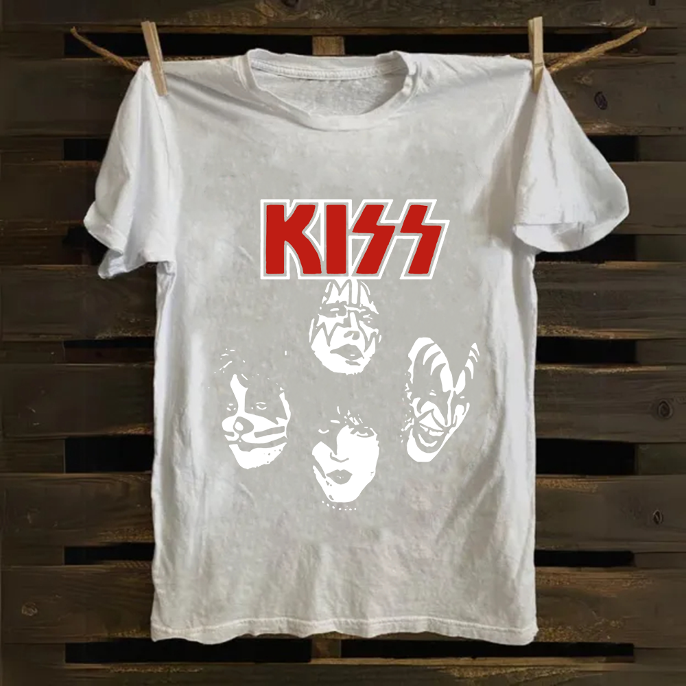 Unisex Cotton Kiss Rock Heavy Metal Band T-Shirt