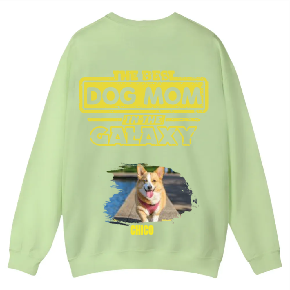 The Best Dog Dad In The Galaxy - Personalized Custom Unisex Casual Crewneck Sweatshirt