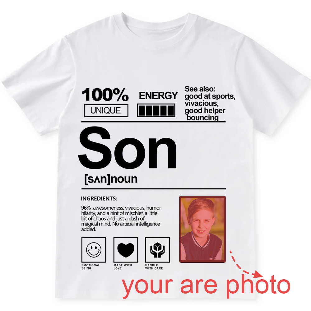 Addcustom  Photo Son Personalized Custom Unisex Fit T-Shirt wearishow
