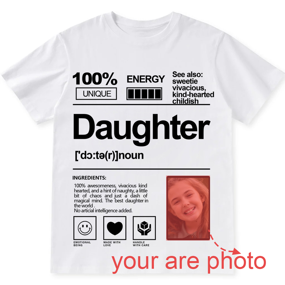 Addcustom  Photo Dauthter Personalized Custom Unisex Fit T-Shirt wearishow