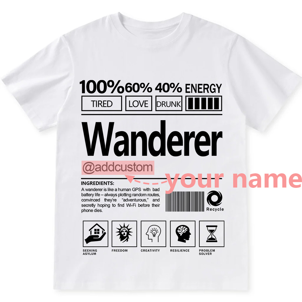 Addcustom Wanderer Personalized Custom Unisex Fit T-Shirt wearishow