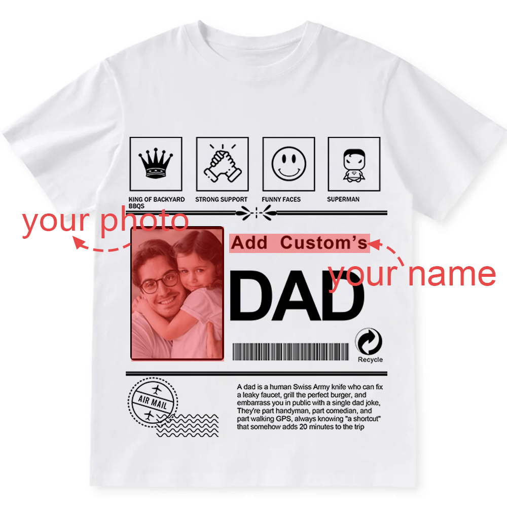 Dad Custom Unisex Fit Cotton T-Shirt wearishow