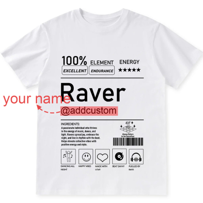 Raver Custom Unisex Fit Cotton T-Shirt wearishow