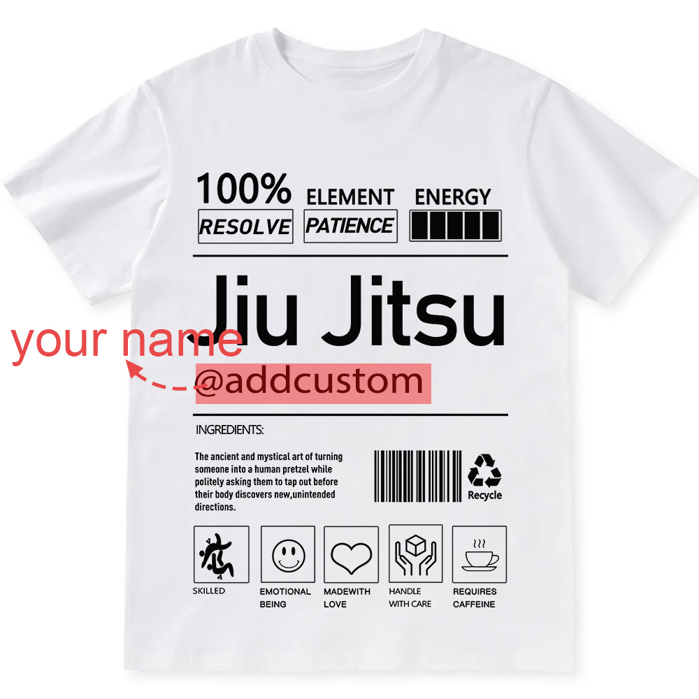 Jiu jitsu Customized Unisex Fit Cotton T-Shirt wearishow