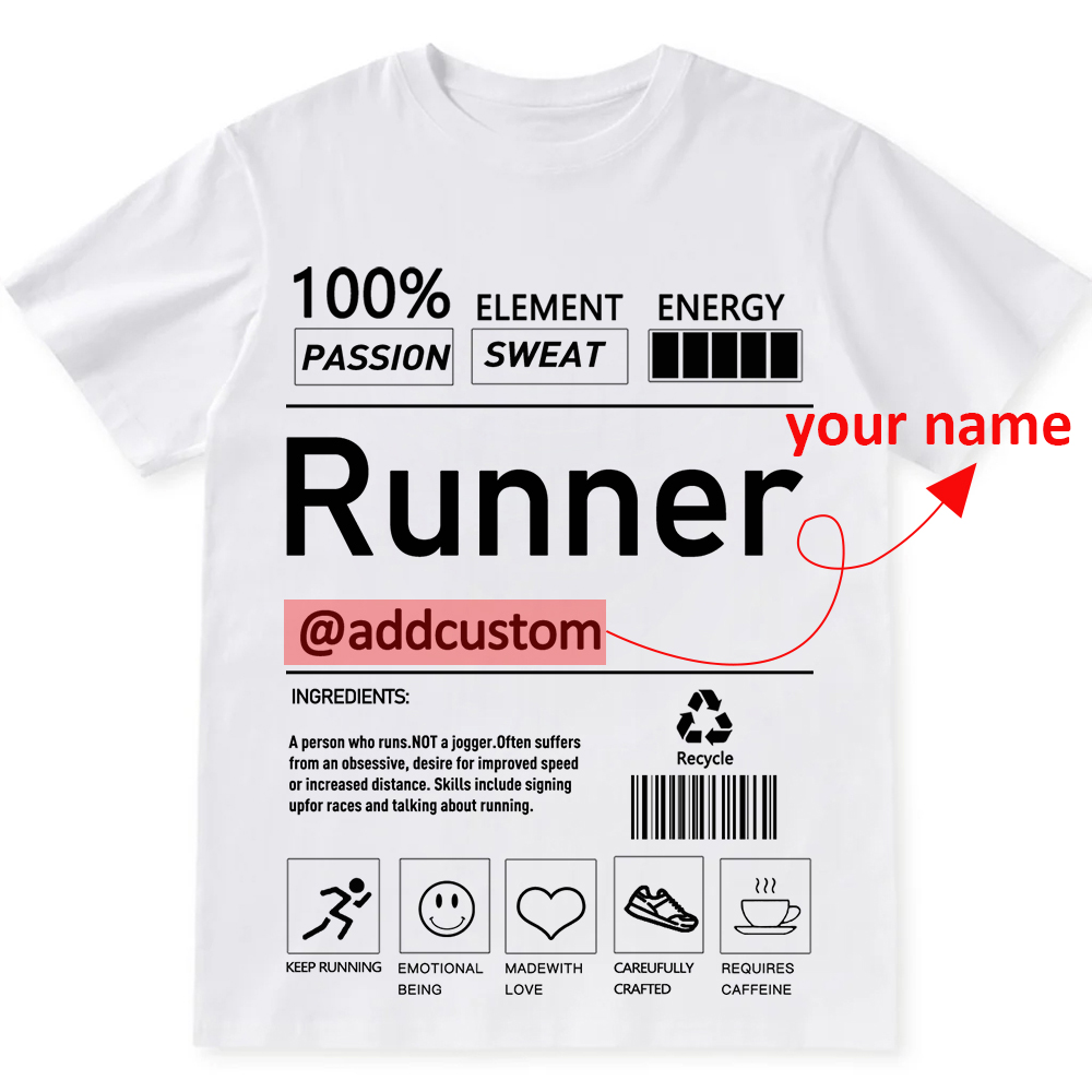 Runner  Custom Unisex Fit Cotton T-Shirt wearishow