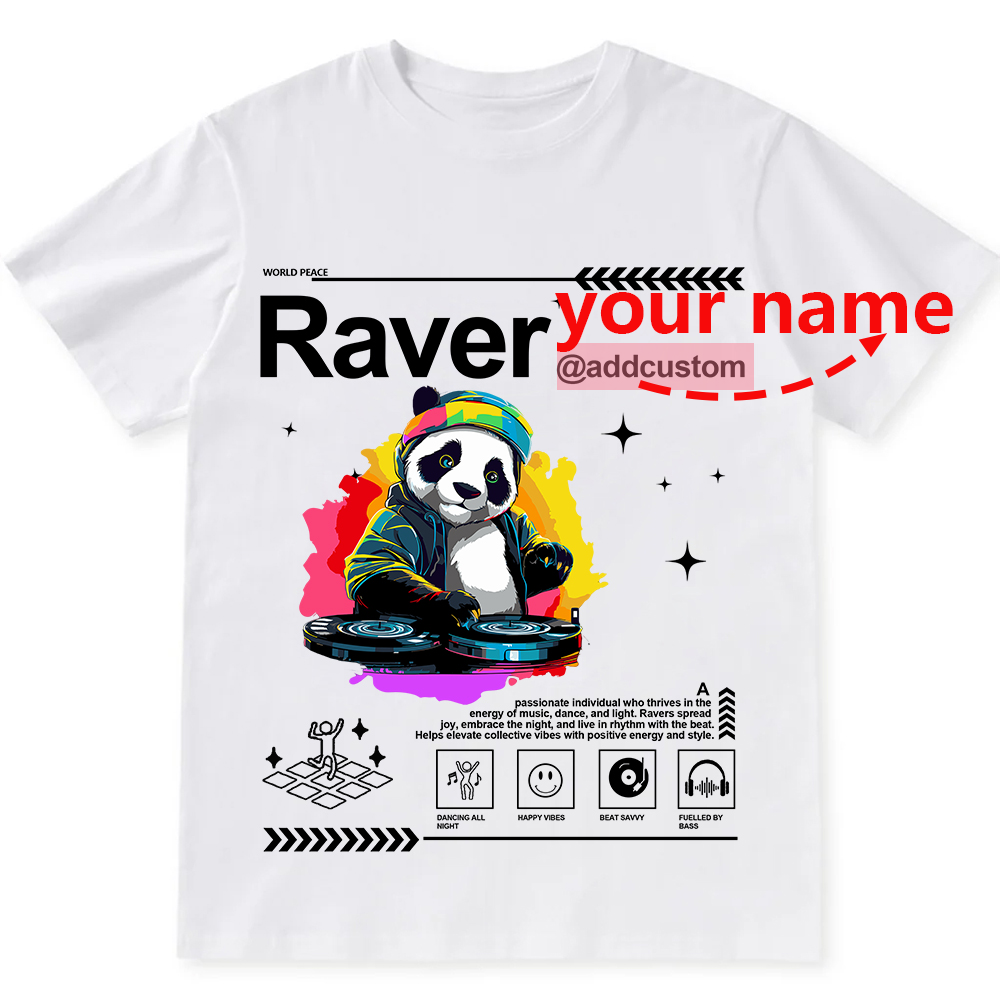 Addcustom Raver Unisex Fit Cotton T-Shirt wearishow