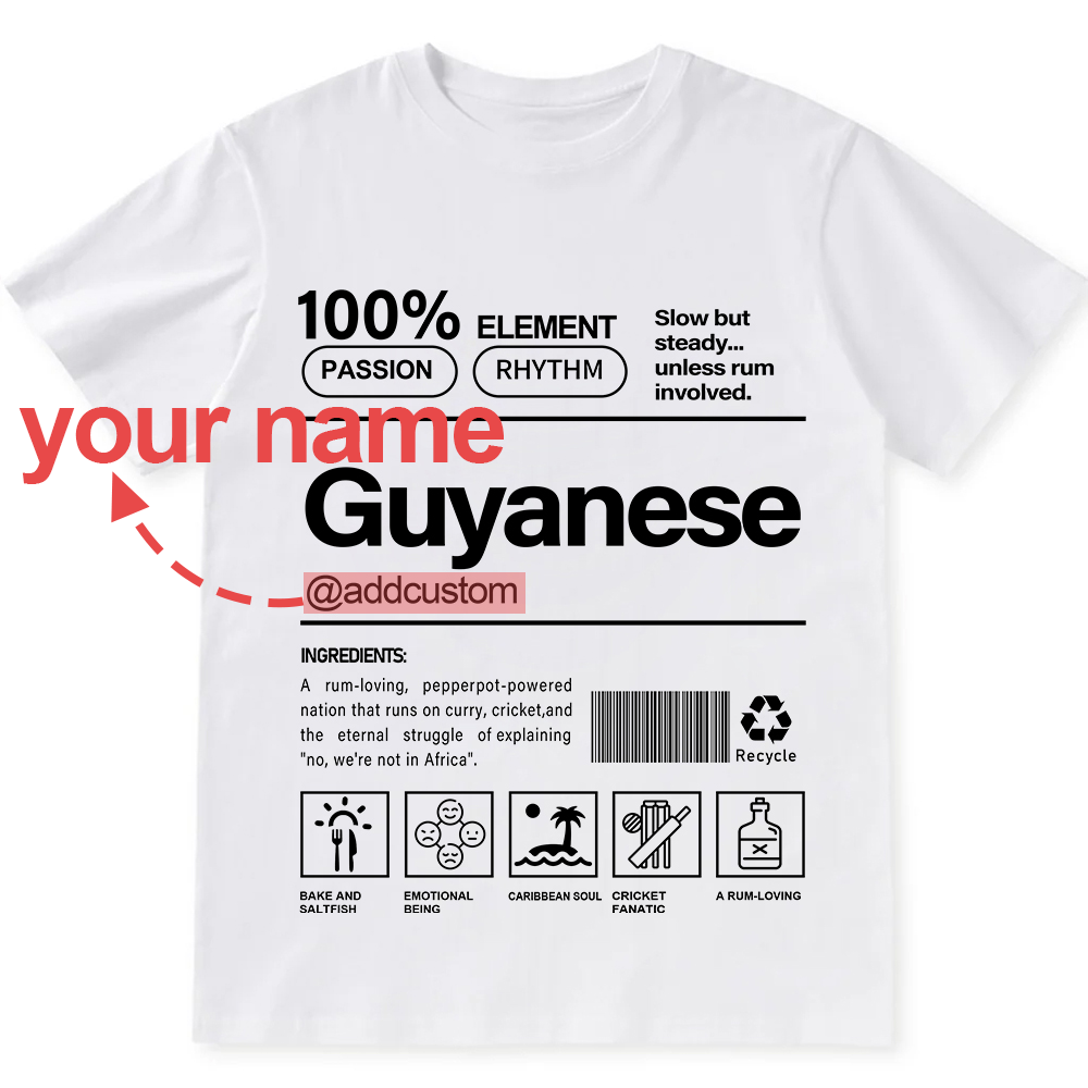 Guyanese Addcustom Unisex Fit  Cotton T-Shirt wearishow