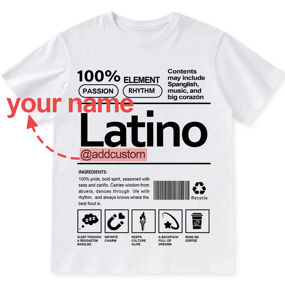 Latino Addcustom Unisex Fit  Cotton T-Shirt wearishow