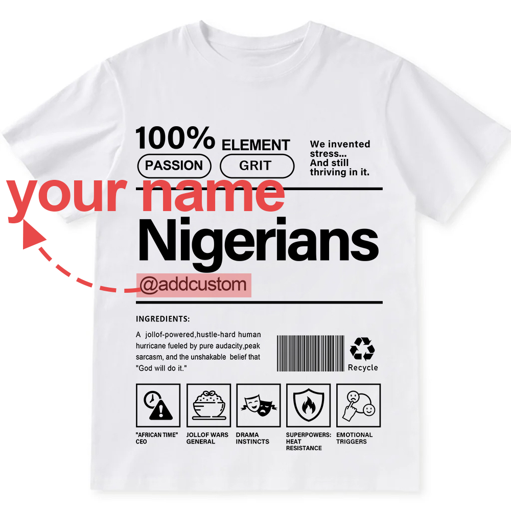 Nigerians Addcustom Unisex Fit  Cotton T-Shirt wearishow