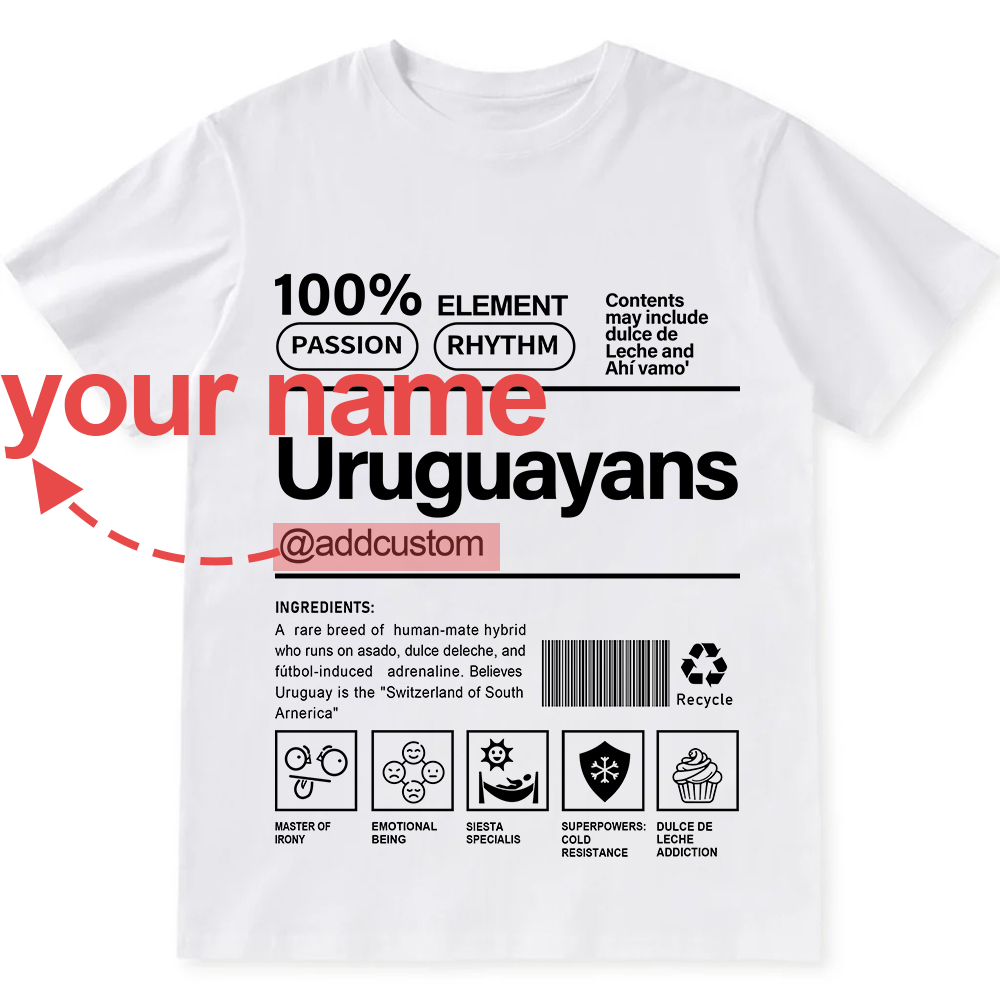Uruguayans Addcustom Unisex Fit  Cotton T-Shirt wearishow