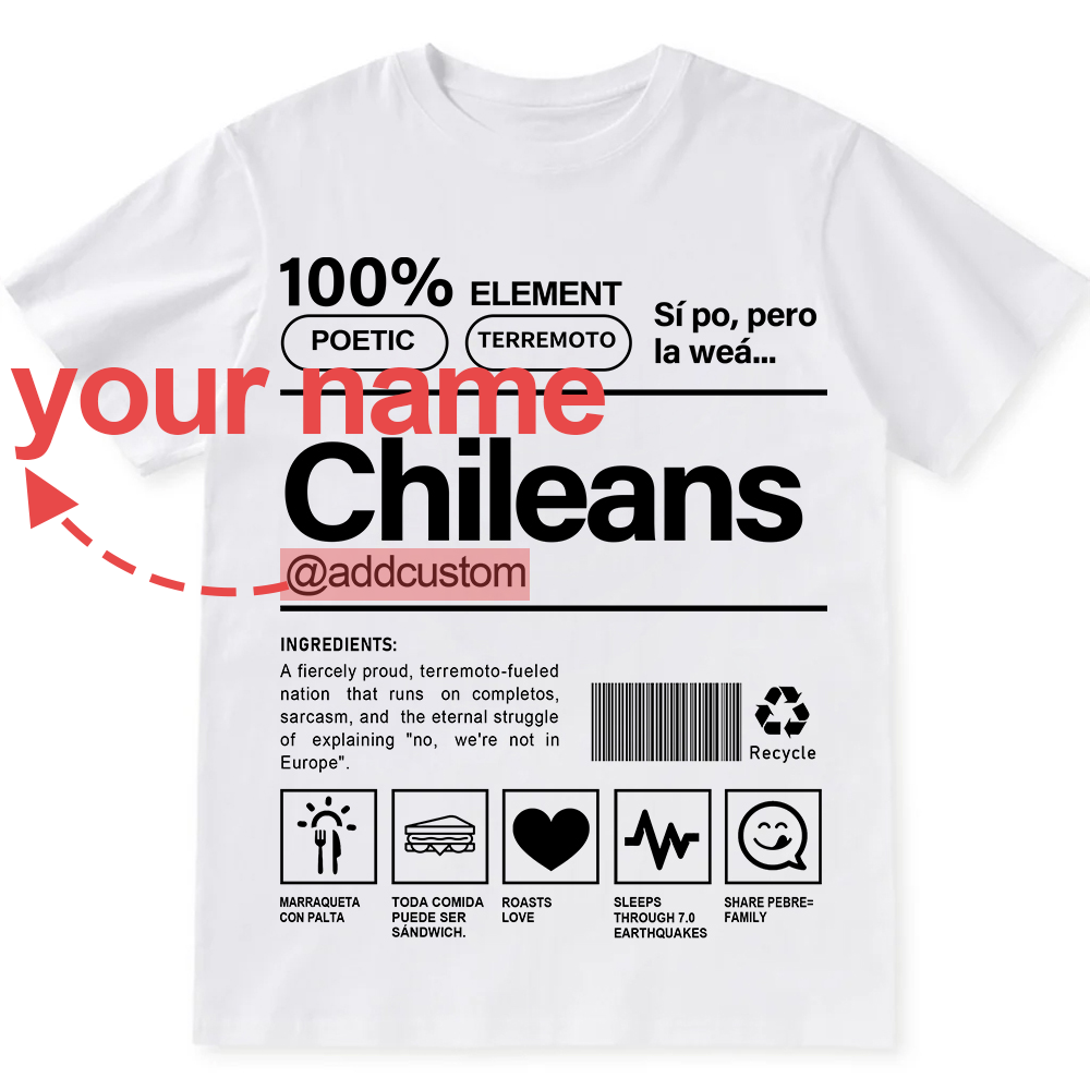 Chileans Addcustom Unisex Fit  Cotton T-Shirt wearishow