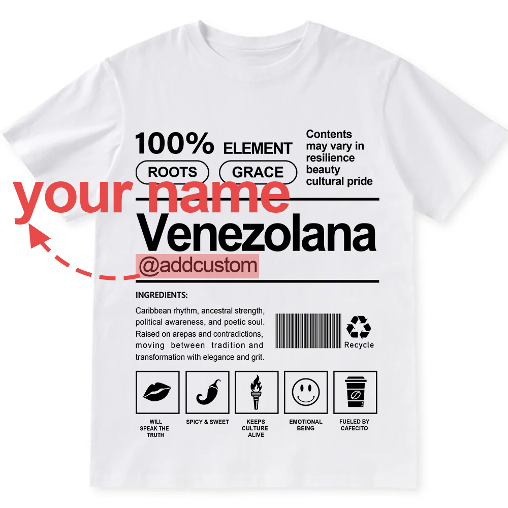 Venezolana Addcustom Unisex Fit  Cotton T-Shirt wearishow