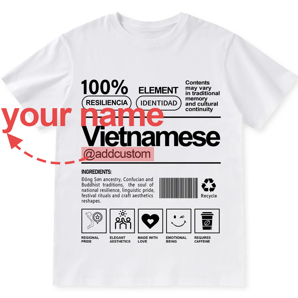 Vietnamese Addcustom Unisex Fit  Cotton T-Shirt wearishow