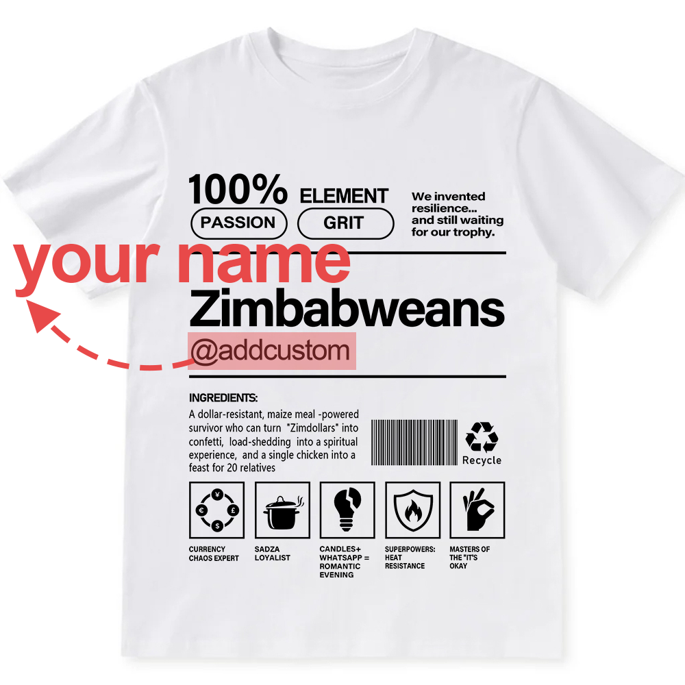 Zimbabweans Addcustom Unisex Fit  Cotton T-Shirt wearishow