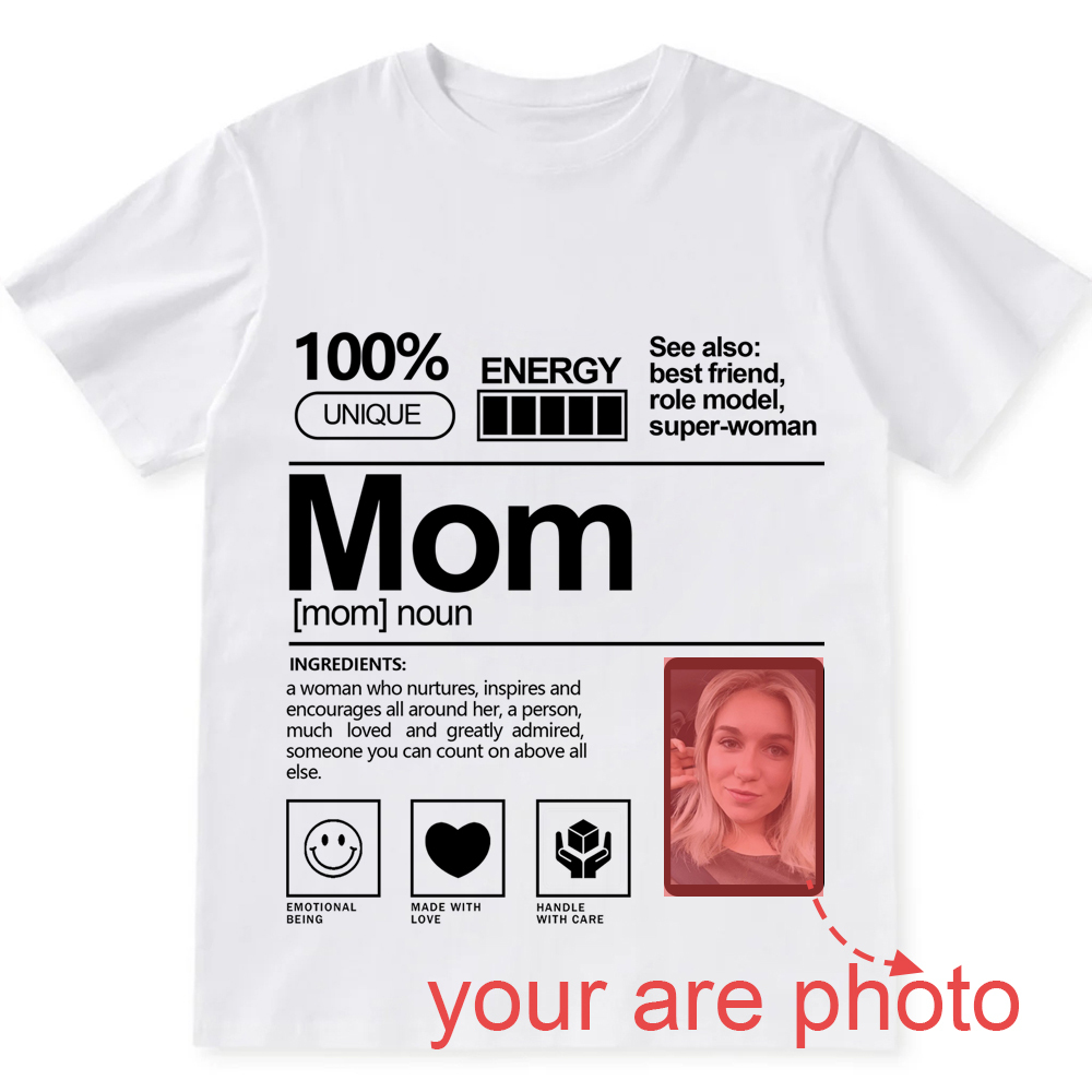 Addcustom  Photo Mom Personalized Custom Unisex Fit T-Shirt wearishow