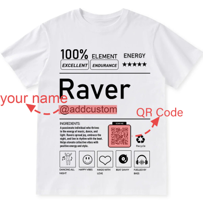 Ravel QR Code Personalized Custom Unisex Fit T-Shirt wearishow