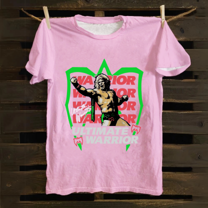 WWE Ultimate Warrior Wrestling Casual Printed Cotton T-Shirt