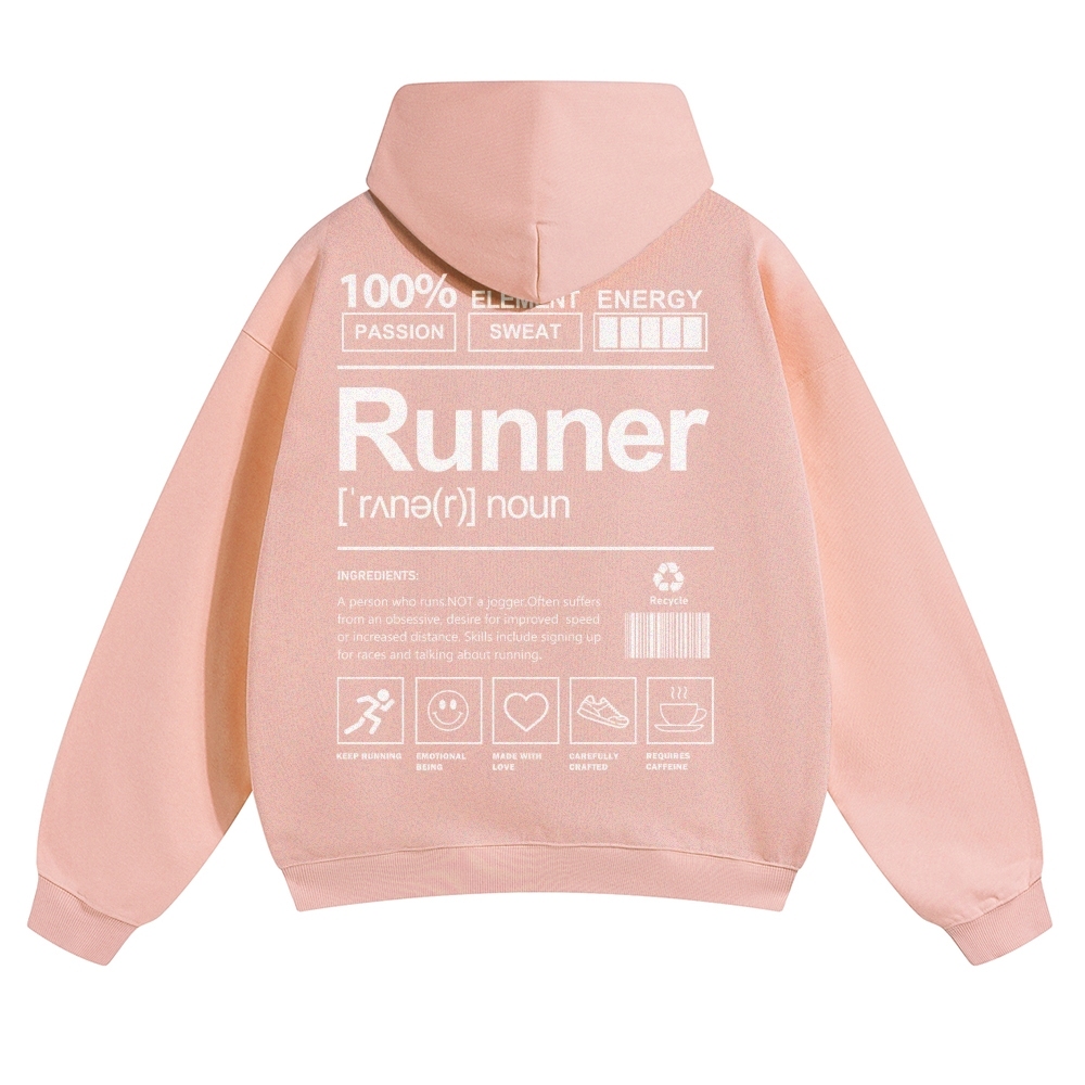 Runner Solid Color Hoodie