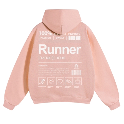 Runner Solid Color Hoodie