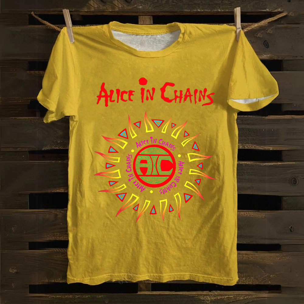 Unisex Vintage Alice in Chains Cotton T-Shirt