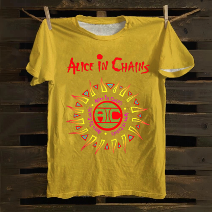 Unisex Vintage Alice in Chains Cotton T-Shirt