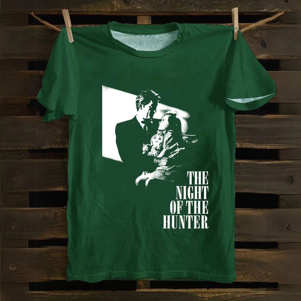 Unisex Vintage  The Night of the Hunter Horror Movie Cotton T-Shirt