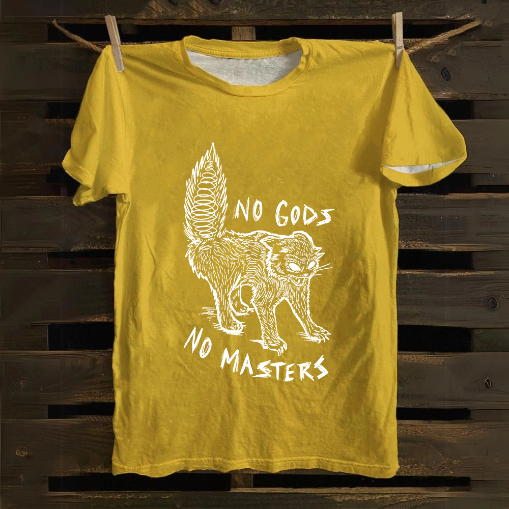 Unisex Vintage No Gods No Masters cotton T-Shirt